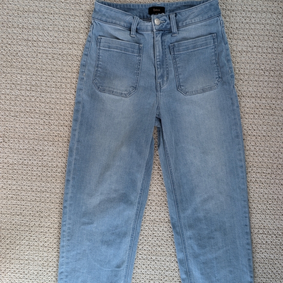 Quince Bella Stretch Patch Pocket Wide Leg Jeans - Picture 2 of 3